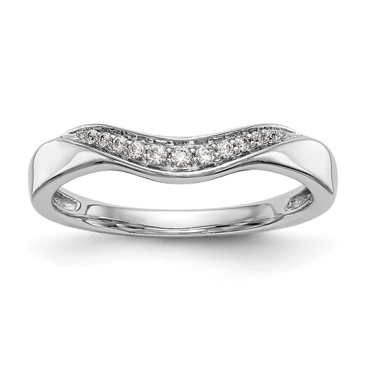 Buy Stylish 14K White Gold Pave Wedding Band Setting for 1-1.4mm Stones