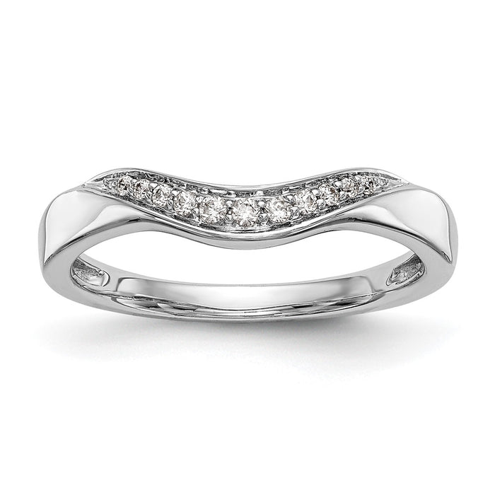 Buy Stylish 14K White Gold Pave Wedding Band Setting for 1-1.4mm Stones-1