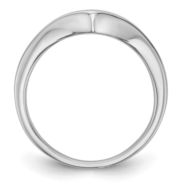 14K White Gold Wedding Band with 1/2 Carat Diamonds