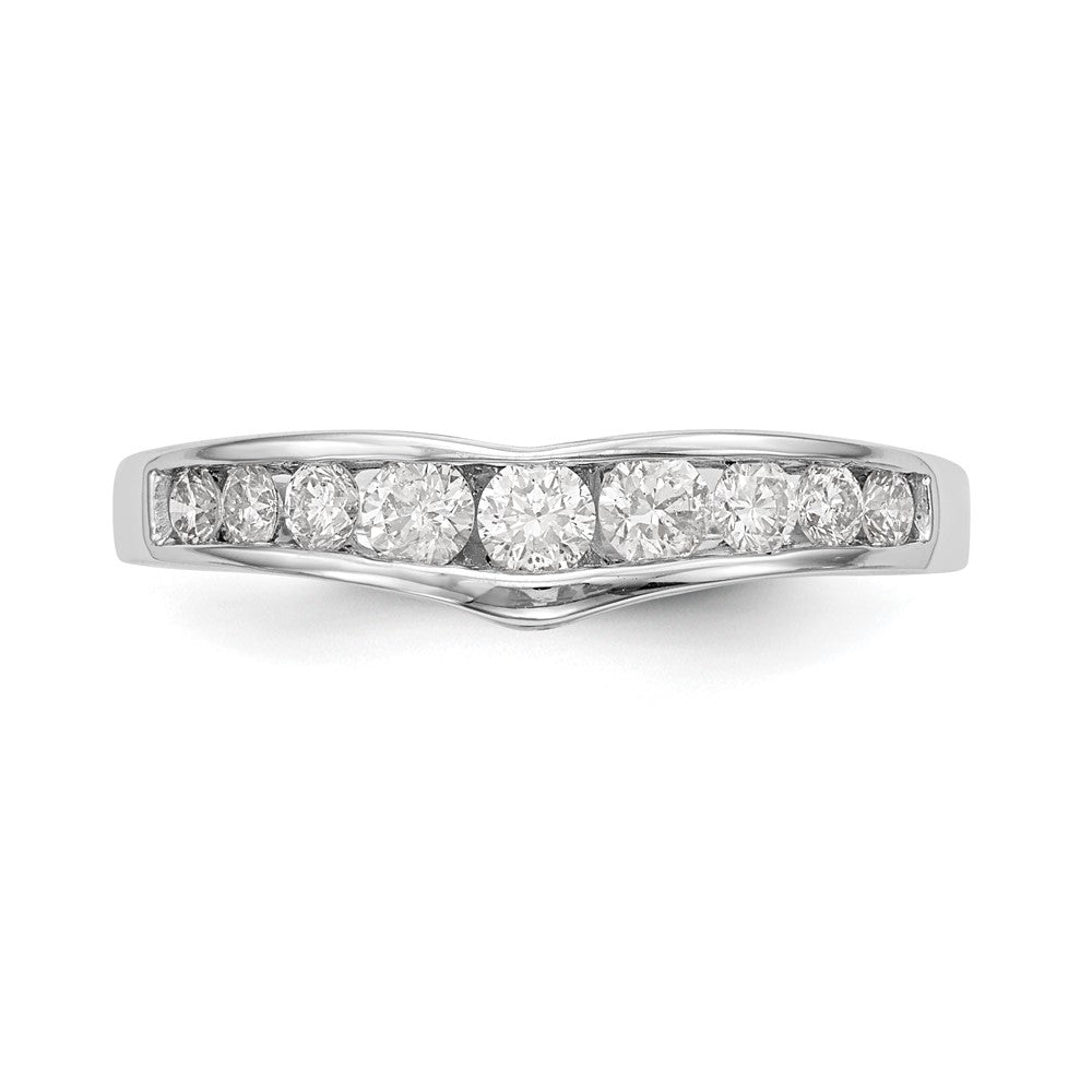 Exclusive 14K White Gold Wedding Band with 1/2 Carat Diamonds - Stylish Design