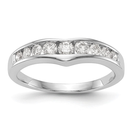 Exclusive 14K White Gold Wedding Band with 1/2 Carat Diamonds - Stylish Design