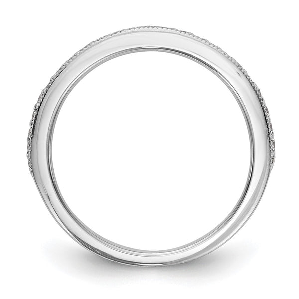 14K White Gold Wedding Band Set with 1/4 Carat Diamond