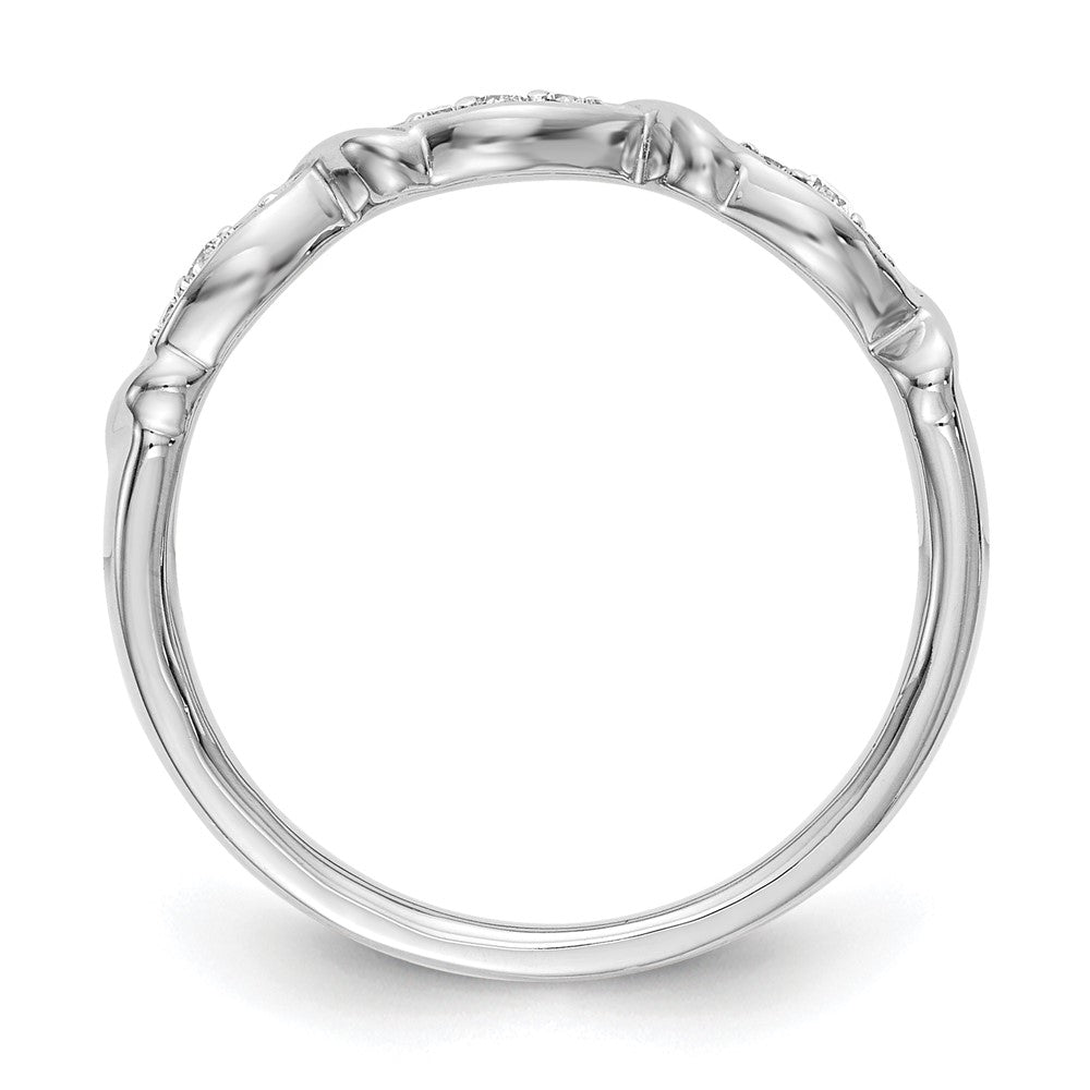 Exclusive 14K White Gold Twisted Diamond Wedding Band - 1/15 Carat Luxury Value