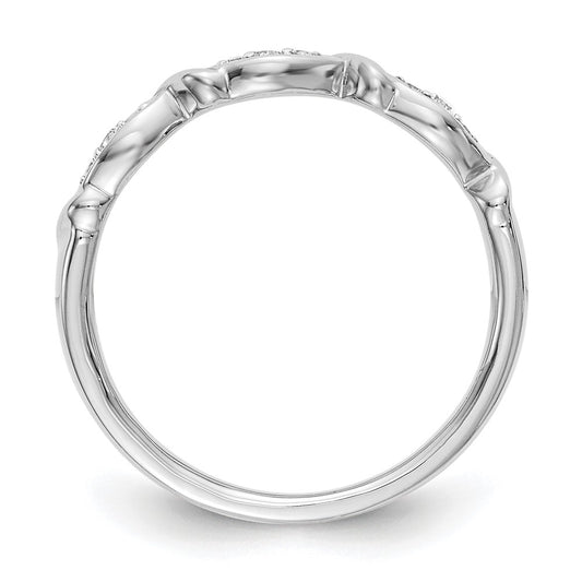 Exclusive 14K White Gold Twisted Diamond Wedding Band - 1/15 Carat Luxury Value