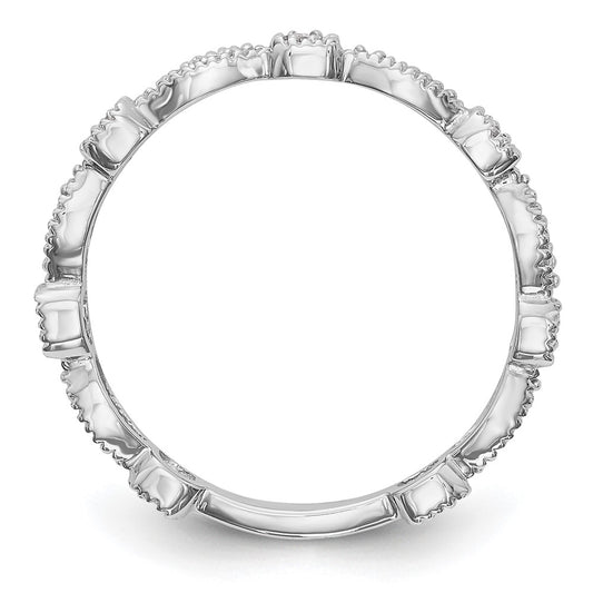 Buy Exclusive 14K White Gold Wedding Band Set with 1/10 Carat Diamonds