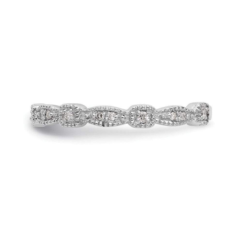 Buy Exclusive 14K White Gold Wedding Band Set with 1/10 Carat Diamonds