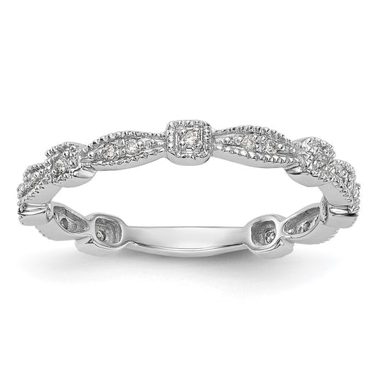 Buy Exclusive 14K White Gold Wedding Band Set with 1/10 Carat Diamonds