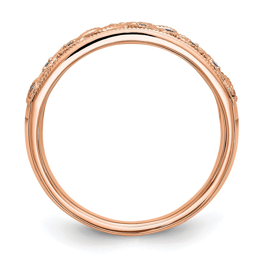 Buy Exclusive 14K Rose Gold Leaf Wedding Band Mounting for 4 & 9 Stone Settings