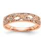 Buy Exclusive 14K Rose Gold Wedding Band with Diamond Accents - Stylish Design-1