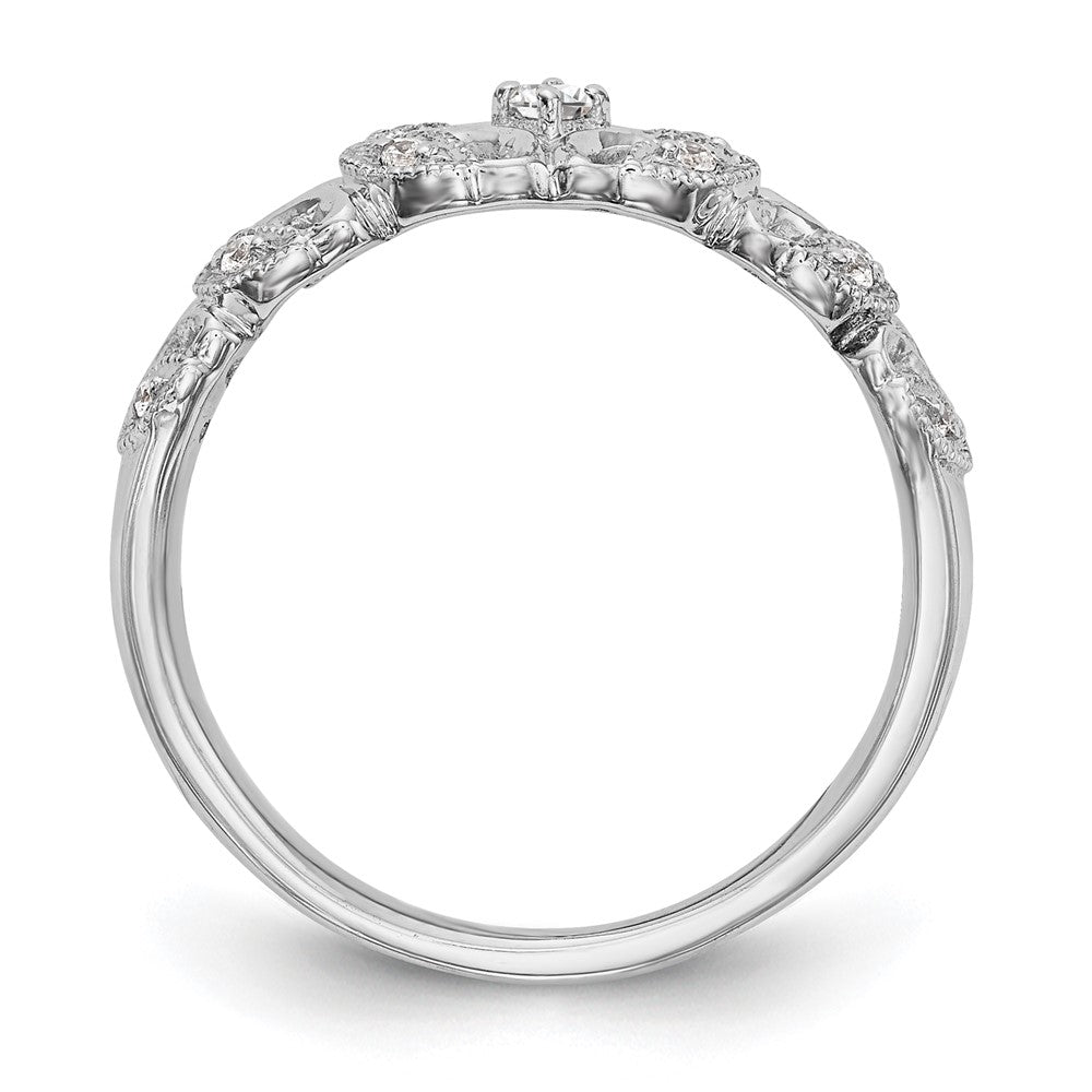 Buy Stylish 14K White Gold Leaf-Inspired Diamond Band Setting - Luxury Value