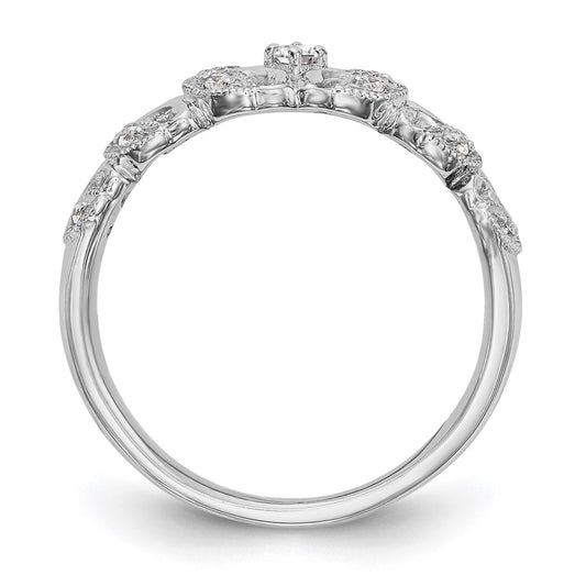 Buy Stylish 14K White Gold Leaf-Inspired Diamond Band Setting - Luxury Value