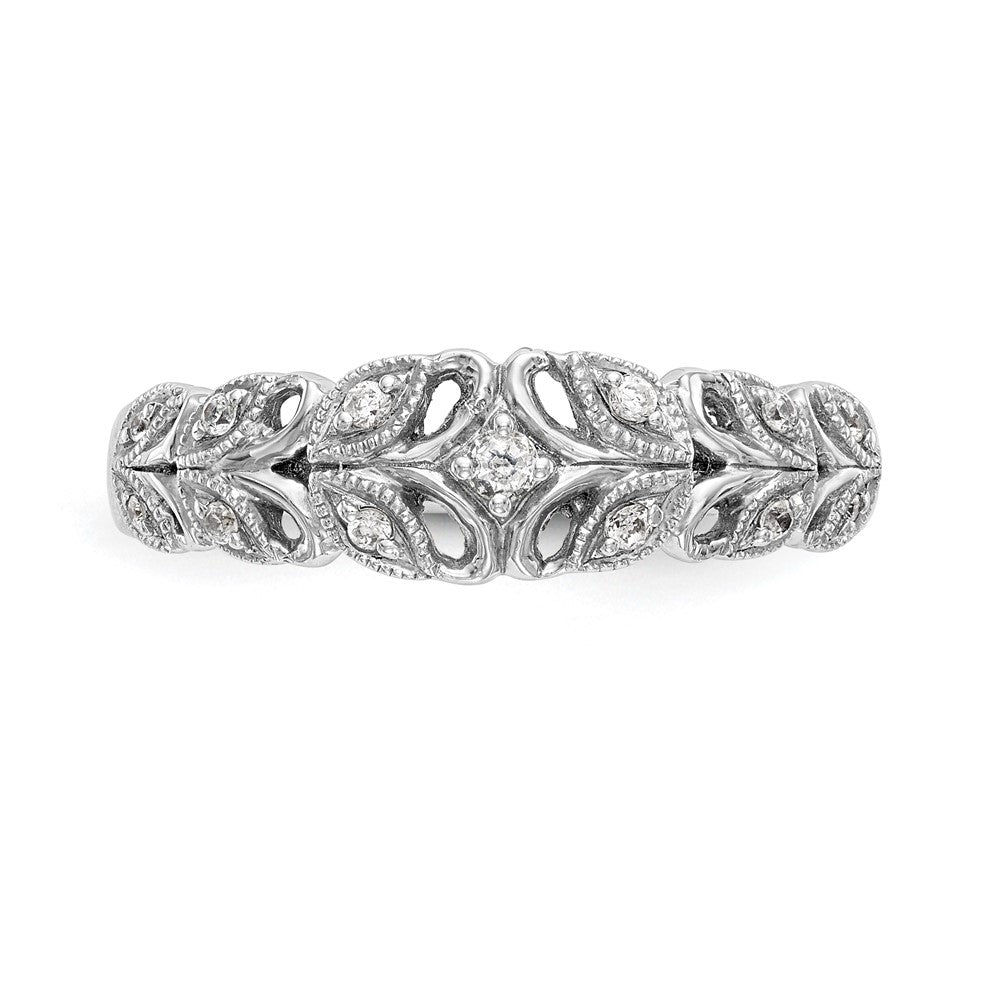 Buy Stylish 14K White Gold Leaf-Inspired Diamond Band Setting - Luxury Value