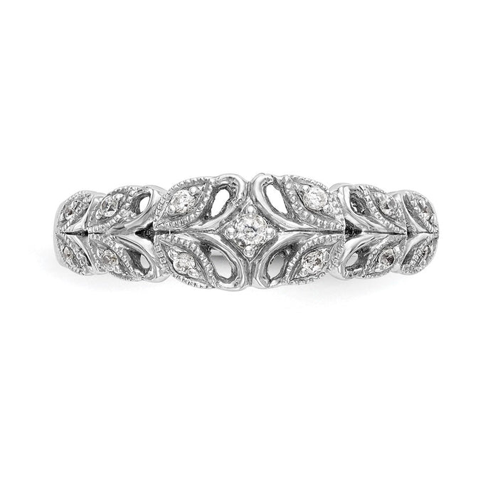 Buy Stylish 14K White Gold Leaf-Inspired Diamond Band Setting - Luxury Value-4
