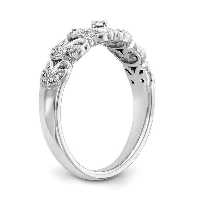Buy Stylish 14K White Gold Leaf-Inspired Diamond Band Setting - Luxury Value-6