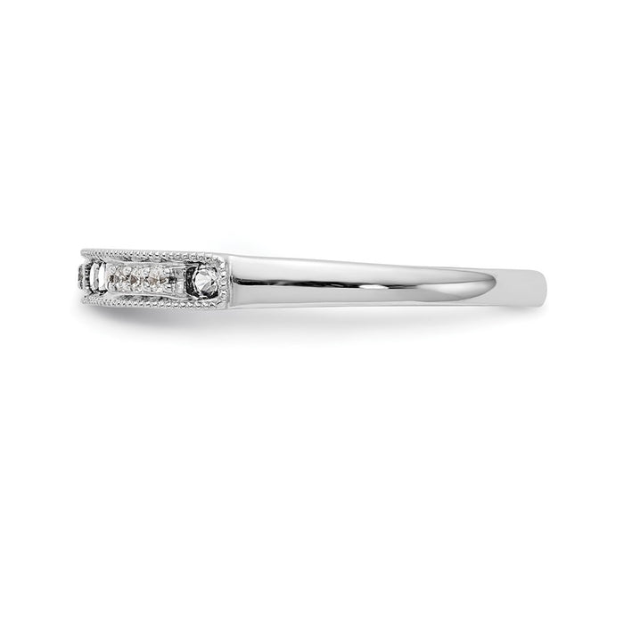 High-Quality 14K White Gold Wedding Band Mounting for 6x1.65mm Stones-3