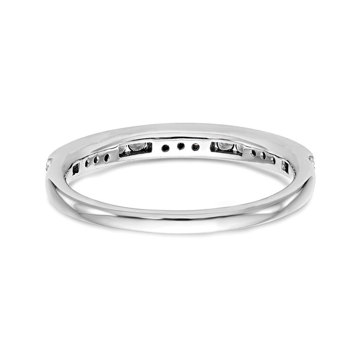 High-Quality 14K White Gold Wedding Band Mounting for 6x1.65mm Stones-5