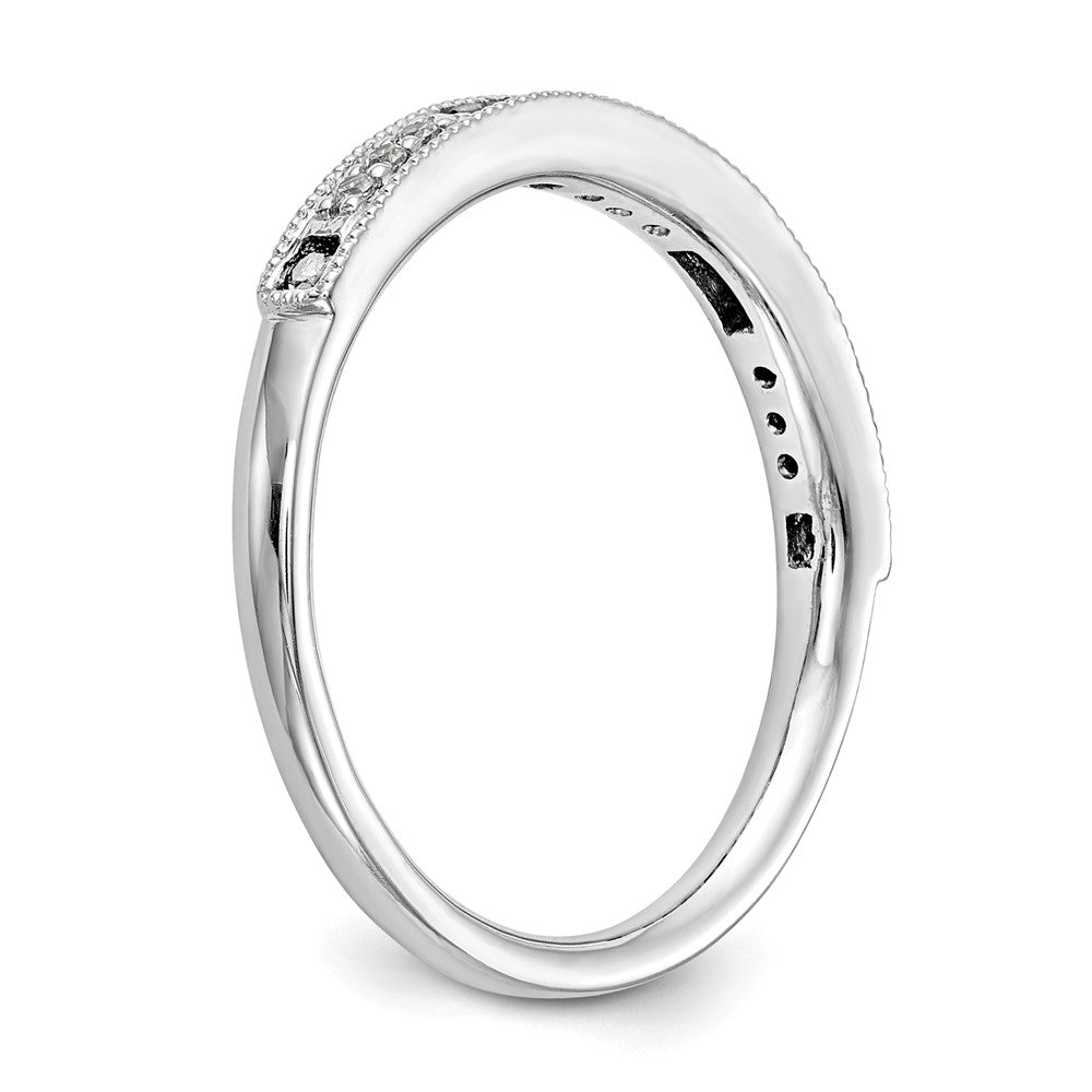 High-Quality 14K White Gold Wedding Band Mounting for 6x1.65mm Stones