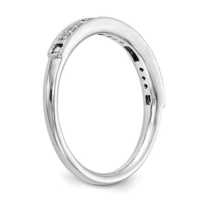 High-Quality 14K White Gold Wedding Band Mounting for 6x1.65mm Stones-6