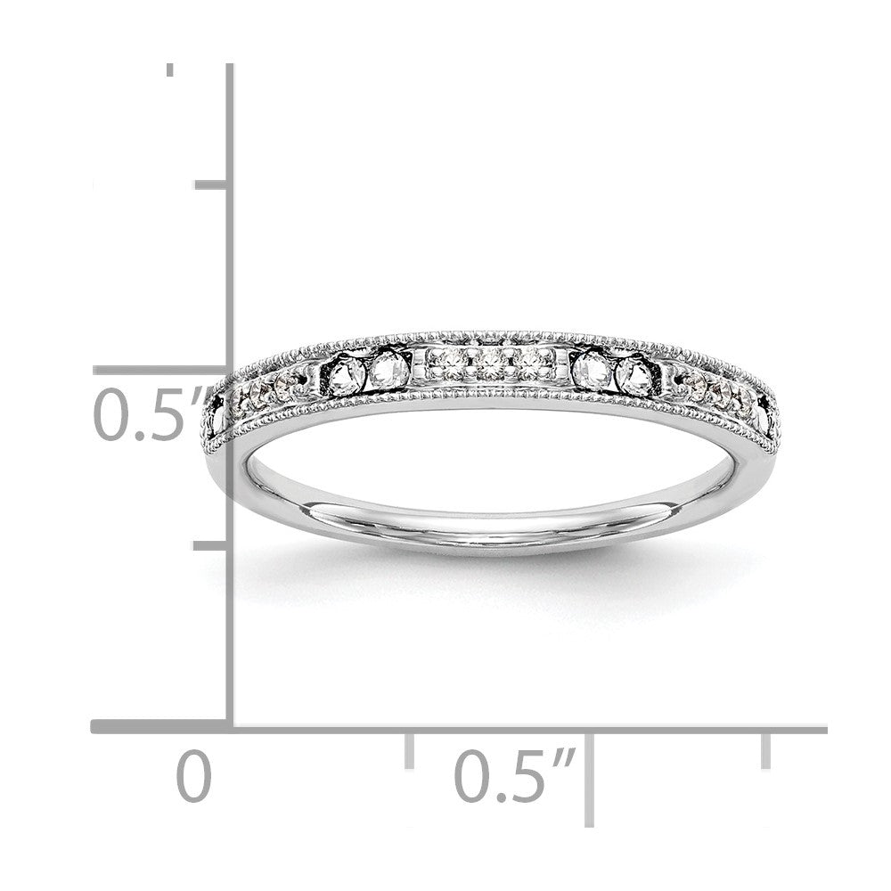 High-Quality 14K White Gold Wedding Band Mounting for 6x1.65mm Stones