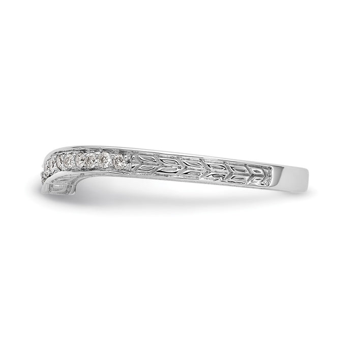 Buy Stylish 14K White Gold Vintage 1/8 Carat Diamond Eternity Band-3