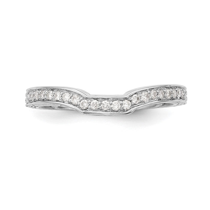 Buy Stylish 14K White Gold Vintage 1/8 Carat Diamond Eternity Band-4