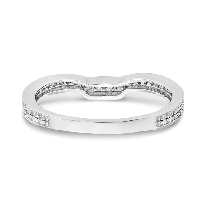 Buy Stylish 14K White Gold Vintage 1/8 Carat Diamond Eternity Band-5