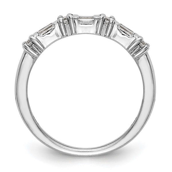 14K White Gold Wedding Band with 3/8 Carat Diamonds - Style GR1-1035158
