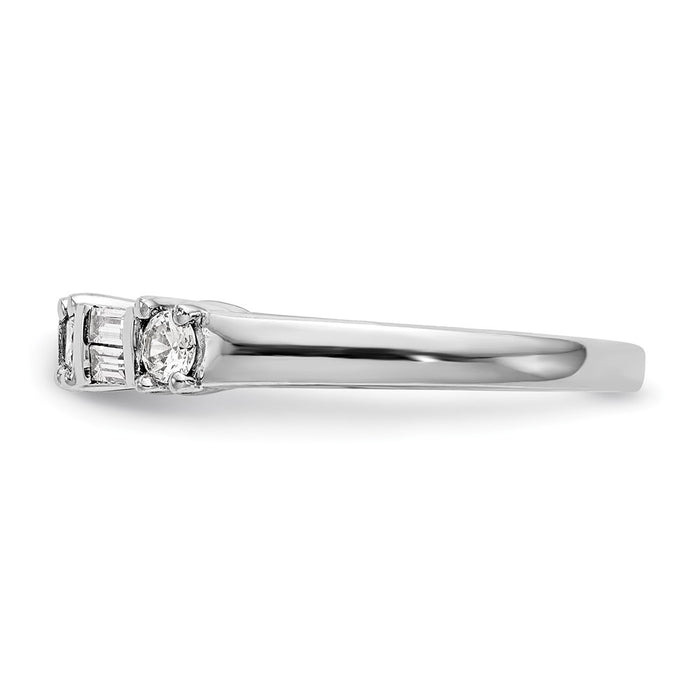 Buy Exclusive 14K White Gold Wedding Band for 6 Baguette & 4 Round Stones-4