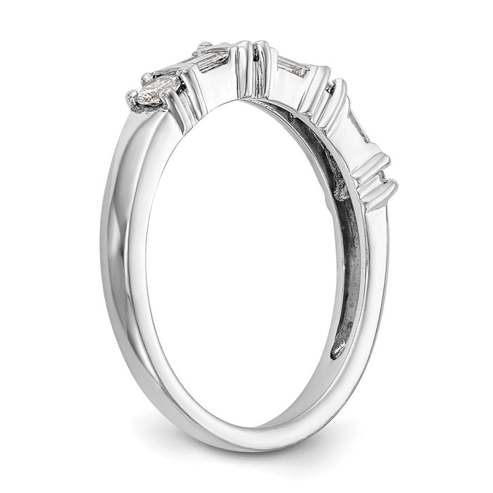 Buy Exclusive 14K White Gold Wedding Band for 6 Baguette & 4 Round Stones-7