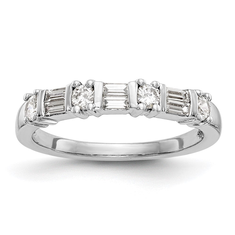 Buy Exclusive 14K White Gold Wedding Band for 6 Baguette & 4 Round Stones
