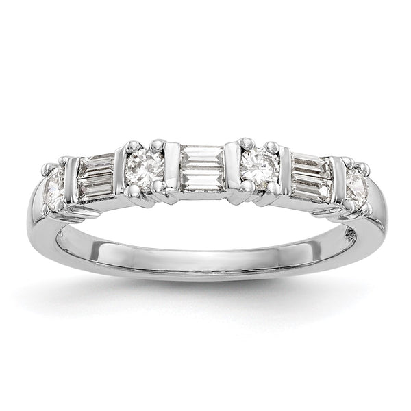 14K White Gold Wedding Band with 3/8 Carat Diamonds - Style GR1-1035158