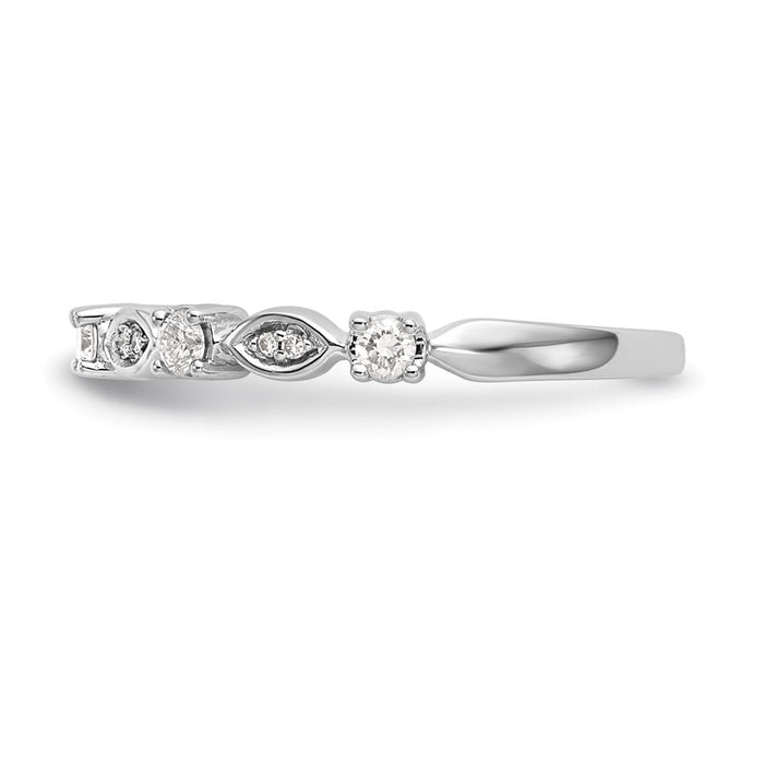 Buy 14K White Gold 1/4 Carat Diamond Eternity Band - Stylish Luxury Ring-3