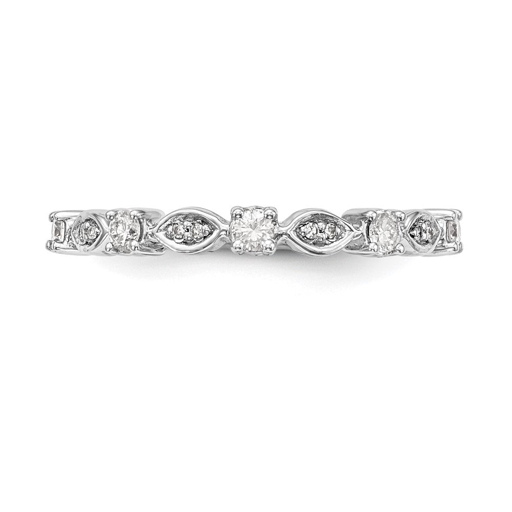 Buy 14K White Gold 1/4 Carat Diamond Eternity Band - Stylish Luxury Ring