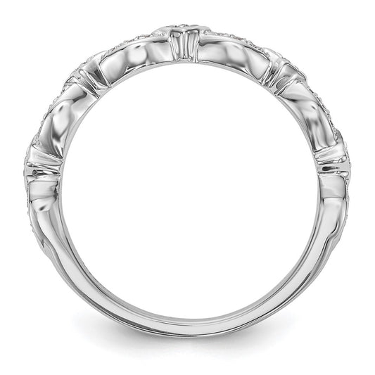 Buy Stylish 14K White Gold Diamond Wedding Band - 1/15 Carat, Affordable Luxury