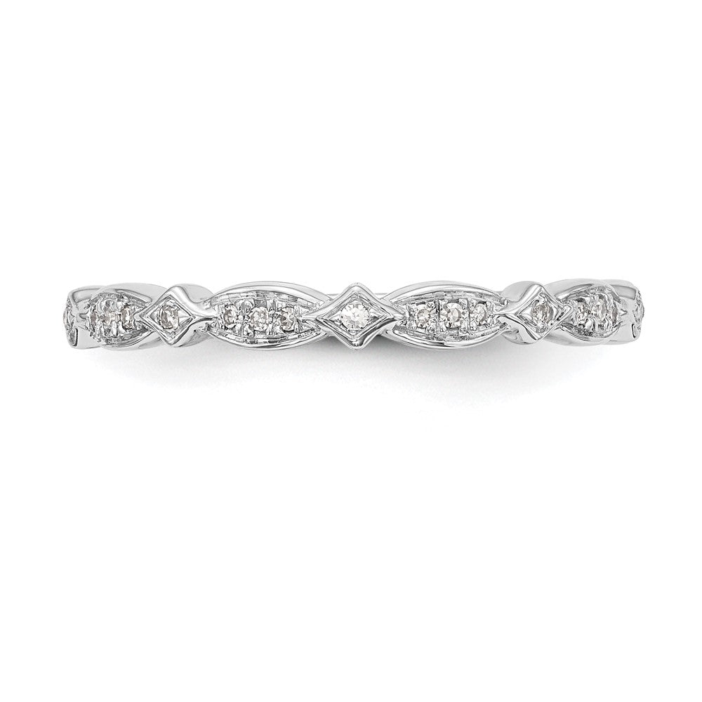 Buy Stylish 14K White Gold Diamond Wedding Band - 1/15 Carat, Affordable Luxury