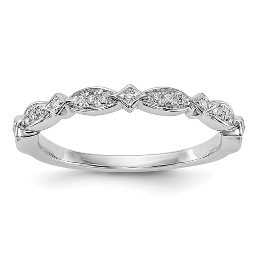 Buy Stylish 14K White Gold Diamond Wedding Band - 1/15 Carat, Affordable Luxury