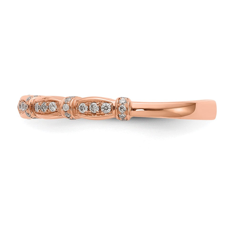 High-Quality 14K Rose Gold 1/6 Carat Diamond Eternity Band - Stylish Value!