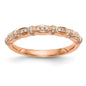 High-Quality 14K Rose Gold 1/6 Carat Diamond Eternity Band - Stylish Value!-1
