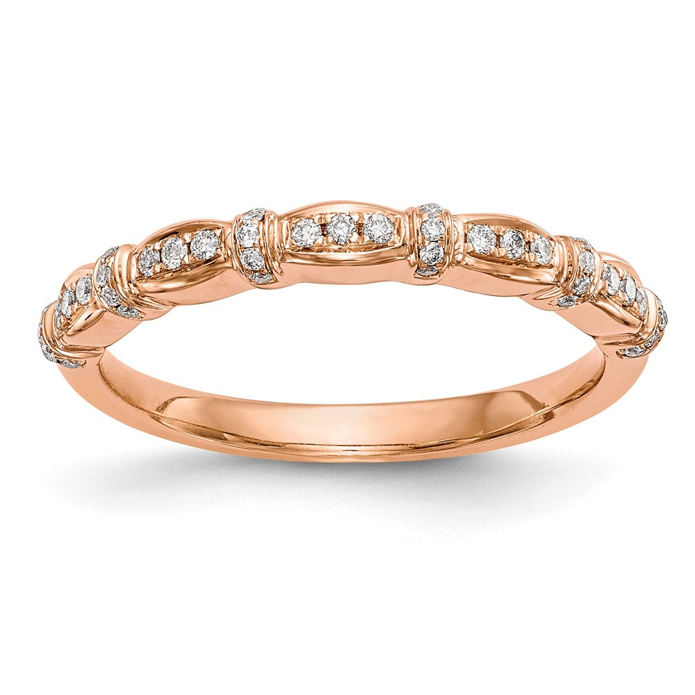 High-Quality 14K Rose Gold 1/6 Carat Diamond Eternity Band - Stylish Value!