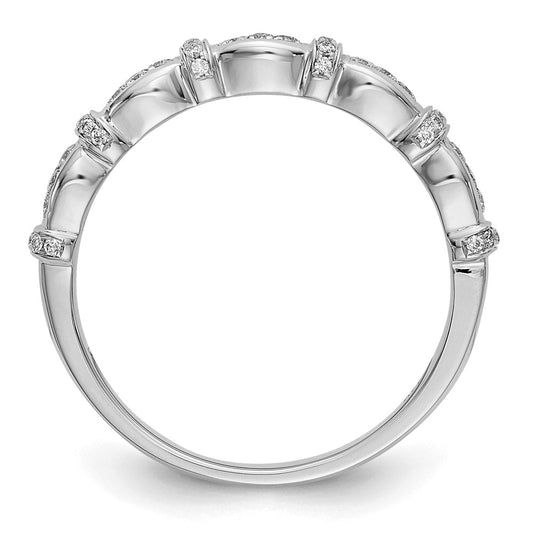 High-Quality 14K White Gold Diamond Wedding Band - 1/6 Carat, Stylish Value