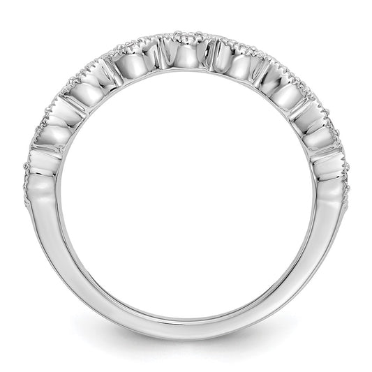 High-Quality 14K White Gold 1/10 Carat Diamond Wedding Band Set - Stylish Value!