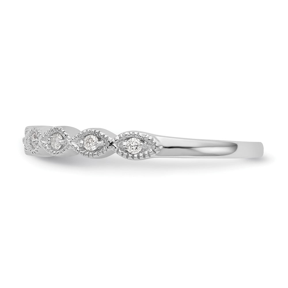 High-Quality 14K White Gold 1/10 Carat Diamond Wedding Band Set - Stylish Value!