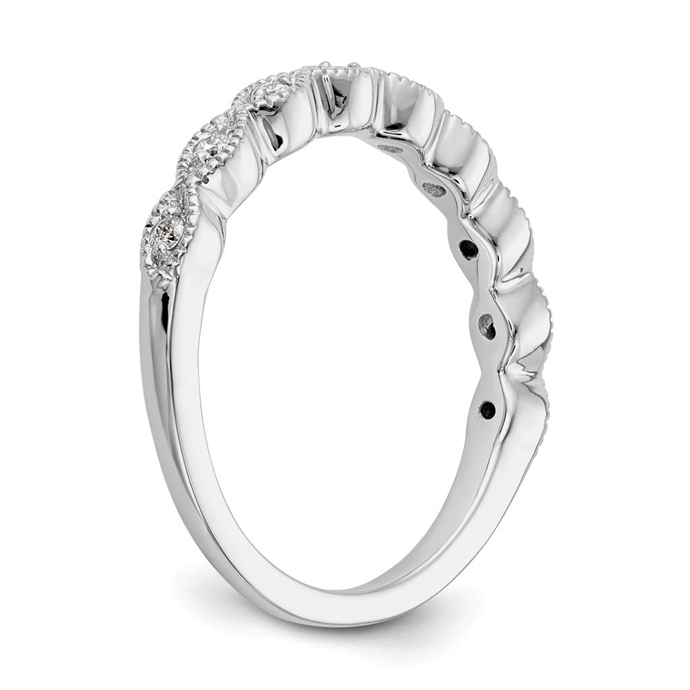 High-Quality 14K White Gold 1/10 Carat Diamond Wedding Band Set - Stylish Value!