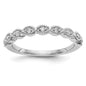 High-Quality 14K White Gold 1/10 Carat Diamond Wedding Band Set - Stylish Value!-1
