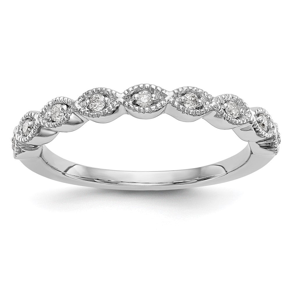 High-Quality 14K White Gold 1/10 Carat Diamond Wedding Band Set - Stylish Value!
