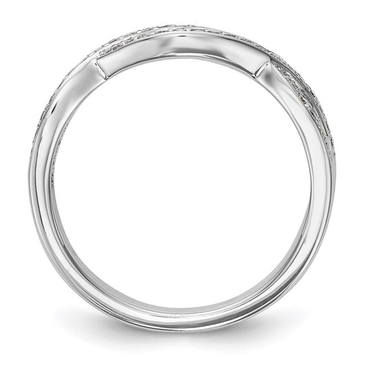 Buy Stylish 14K White Gold Twisted Diamond Band Setting for 50 Diamonds