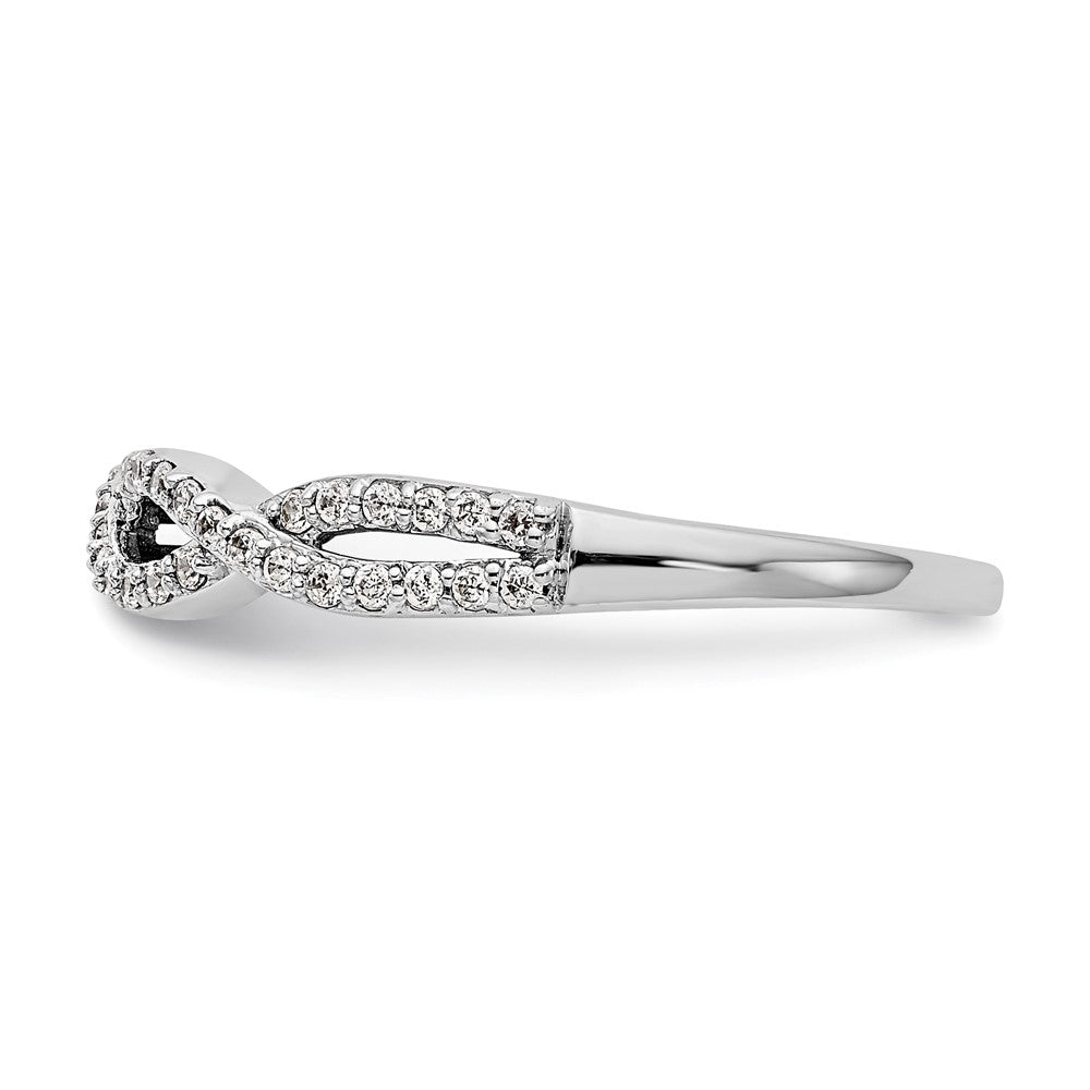 Buy Stylish 14K White Gold Twisted Diamond Band Setting for 50 Diamonds