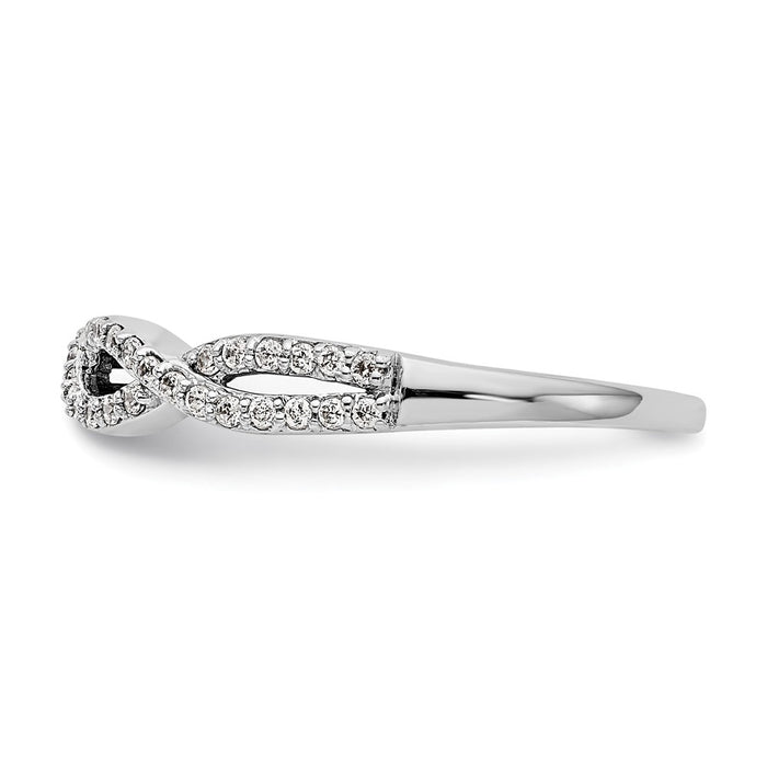 Exclusive 14K White Gold Twisted Diamond Eternity Band - 1/4 Carat Luxury Style-3