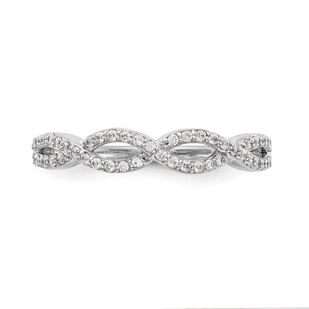 Exclusive 14K White Gold Twisted Diamond Eternity Band - 1/4 Carat Luxury Style