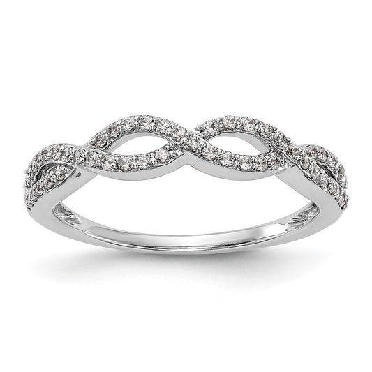 Buy Stylish 14K White Gold Twisted Diamond Band Setting for 50 Diamonds